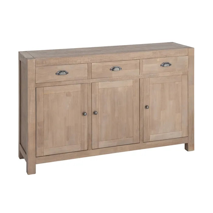 ELVA - Aparador de madera de pino natural 140 cm