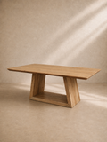 SALCE - Mesa de comedor de diseño de madera maciza de acacia de 200 x 100 cm – Elegancia natural y rústica