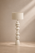 BULNES - Lampadaire sculptural beige 140 cm