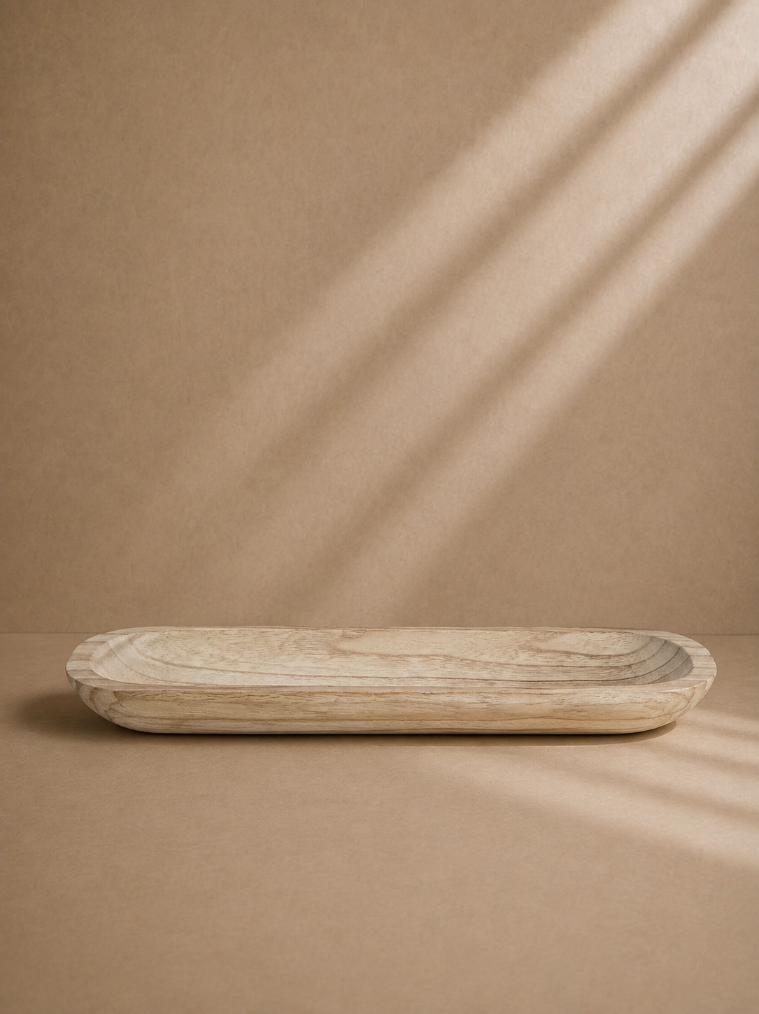 IGEA - Centre de table en bois de paulownia naturel 46 cm