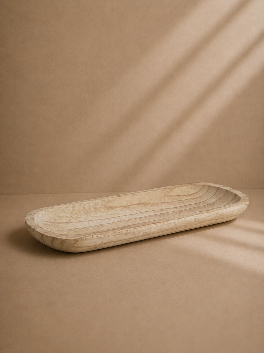IGEA - Centre de table en bois de paulownia naturel 46 cm
