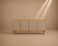 CHAVIN - Buffet scandinave en bois et tissu 180 cm