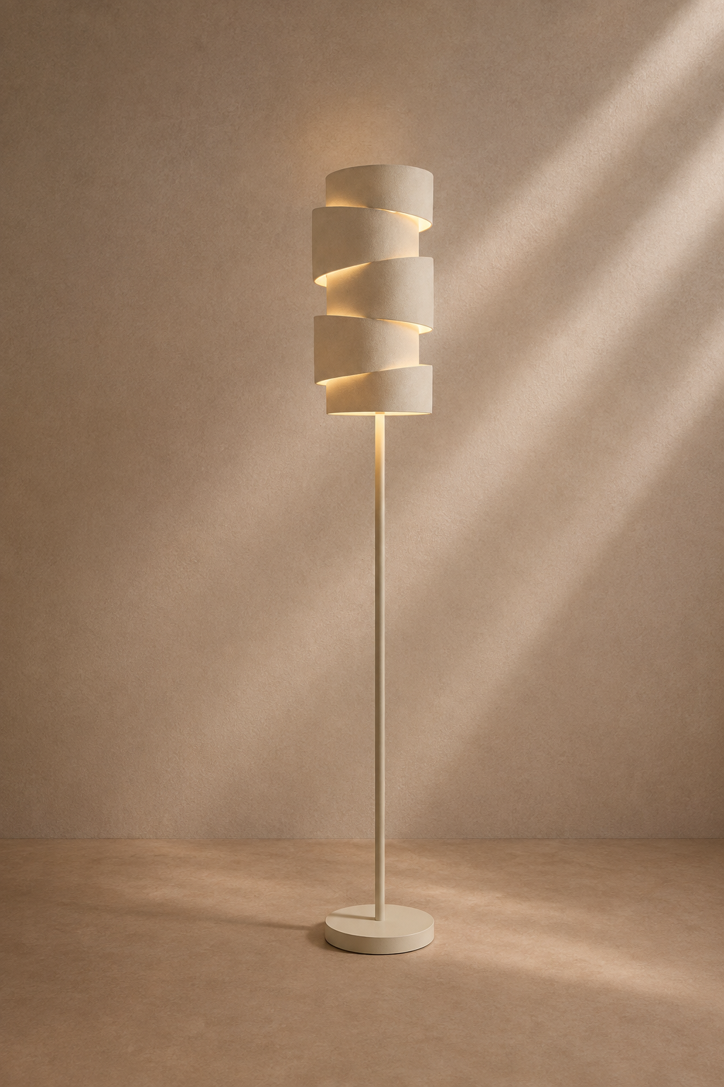 FAYON - Lampadaire design beige 151 cm
