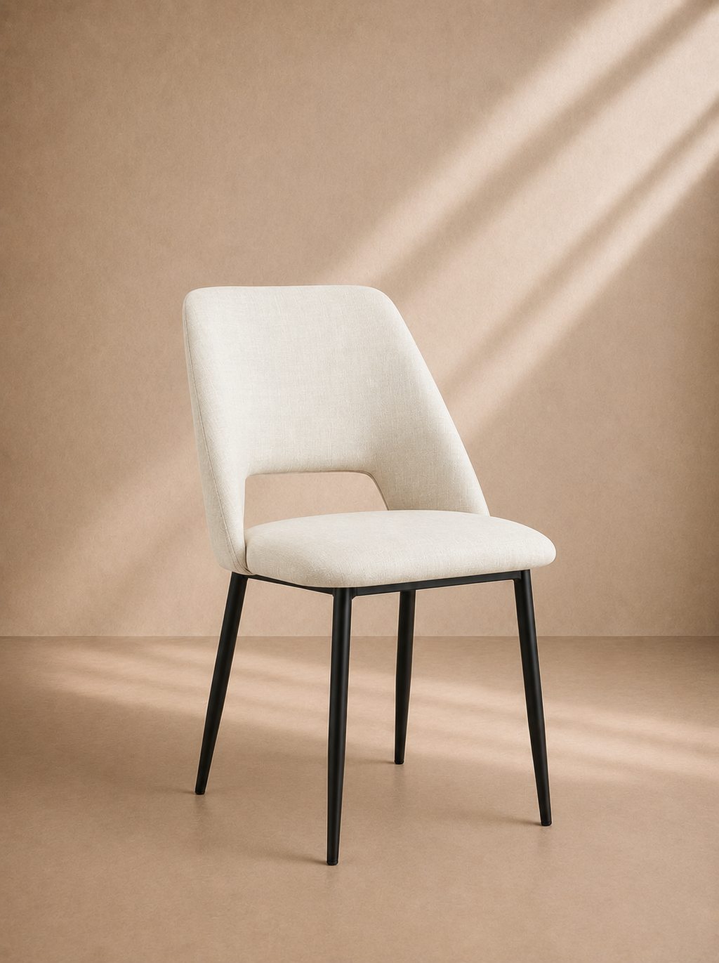 MIERES - Chaise design en similicuir effet tissu – Élégance, confort et polyvalence