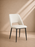 MIERES - Chaise design en similicuir effet tissu – Élégance, confort et polyvalence