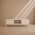 MONROY - Mueble TV de diseño en madera de mango blanca 160 cm