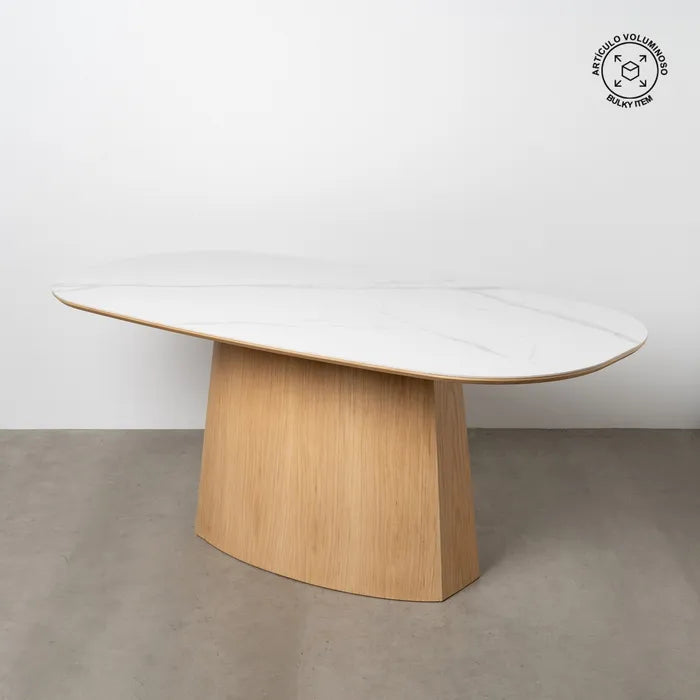 TAVERT - Mesa de comedor blanco natural 180 x 90 x 75 cm