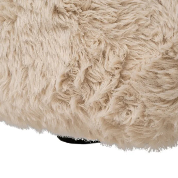 VEJER - Sofá de 3 plazas beige efecto bouclé 240 cm