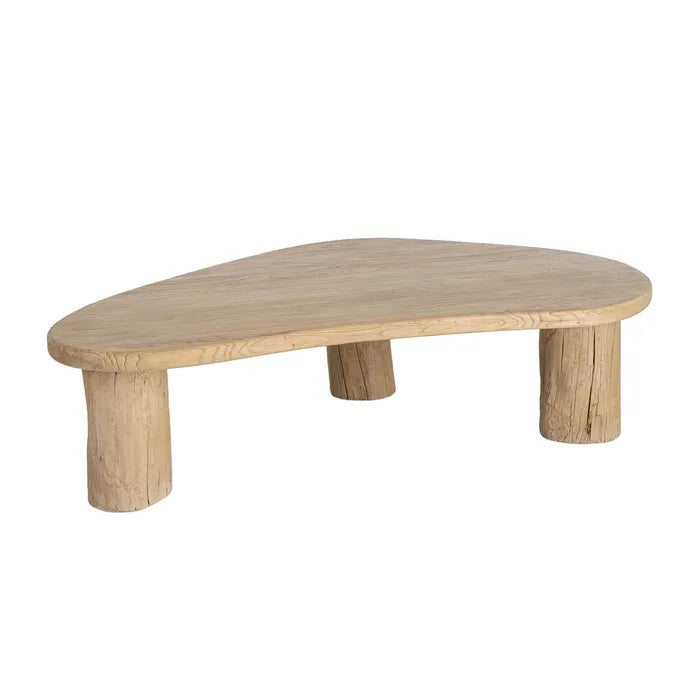 ONSARES - Mesa de centro de madera de olmo para salón 170 x 94 x 45 cm