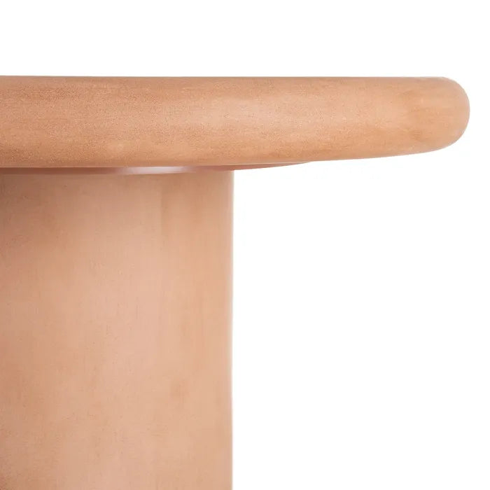 FANZARA - Mesa de comedor efecto cemento MDF 120 x 120 x 76 cm