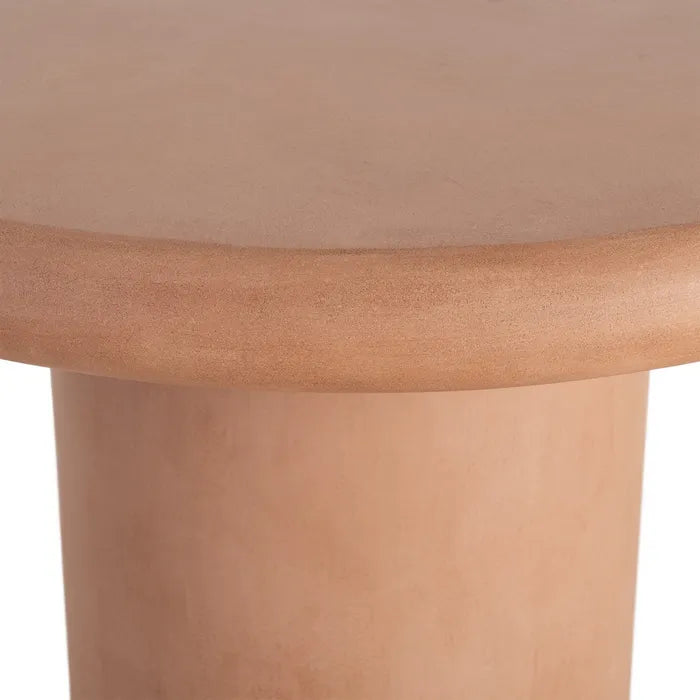 FANZARA - Mesa de comedor efecto cemento MDF 120 x 120 x 76 cm