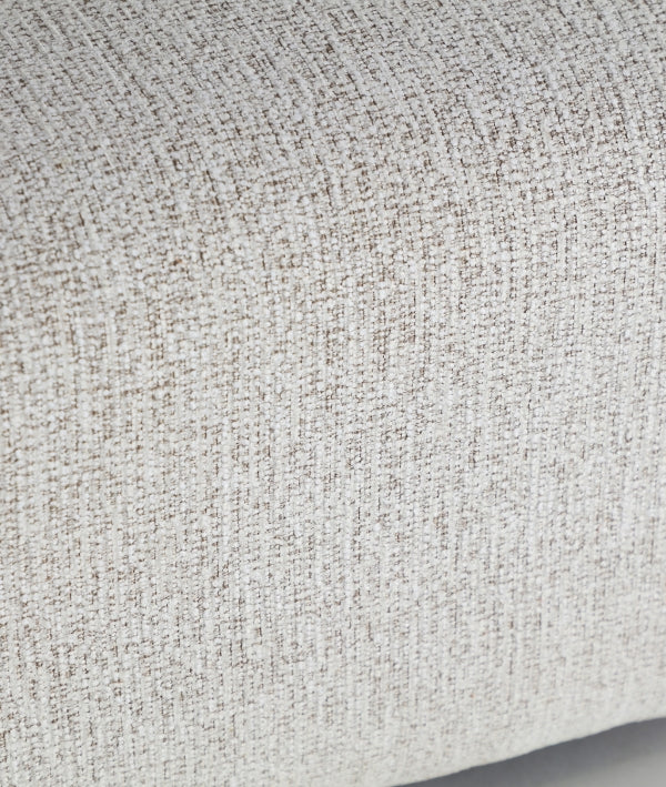 AISA - Canapé d’angle design 3 places en tissu bouclé blanc