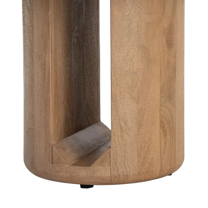 MOLINES - Mesa de centro madera de mango natural 60 x 60 x 40 cm