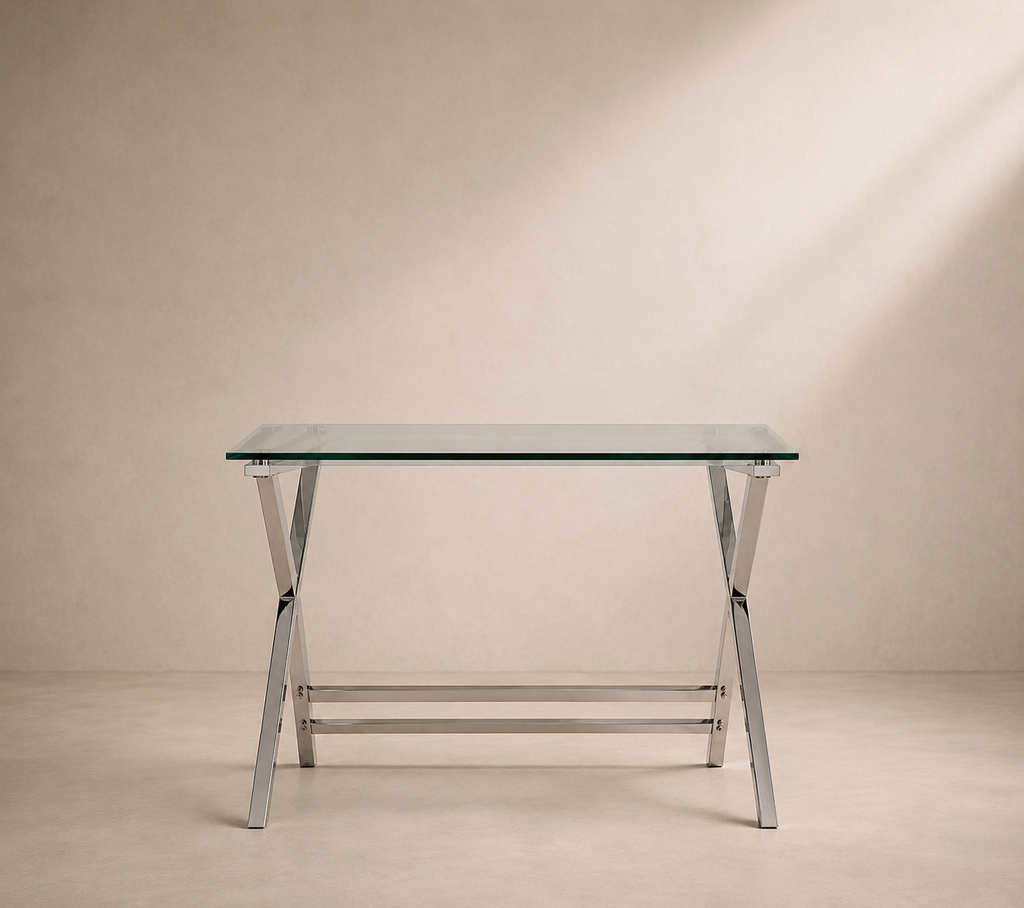 MARZA - Bureau en verre design – Élégance et légèreté au quotidien