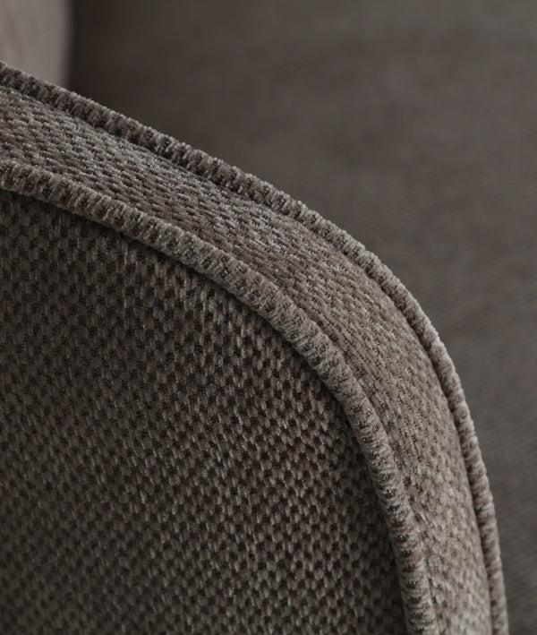 LAVERN - Canapé 4 places en polyester gris – Design contemporain