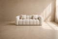YEBES - Sofá de 3 plazas de borreguito beige – Diseño contemporáneo y confort envolvente