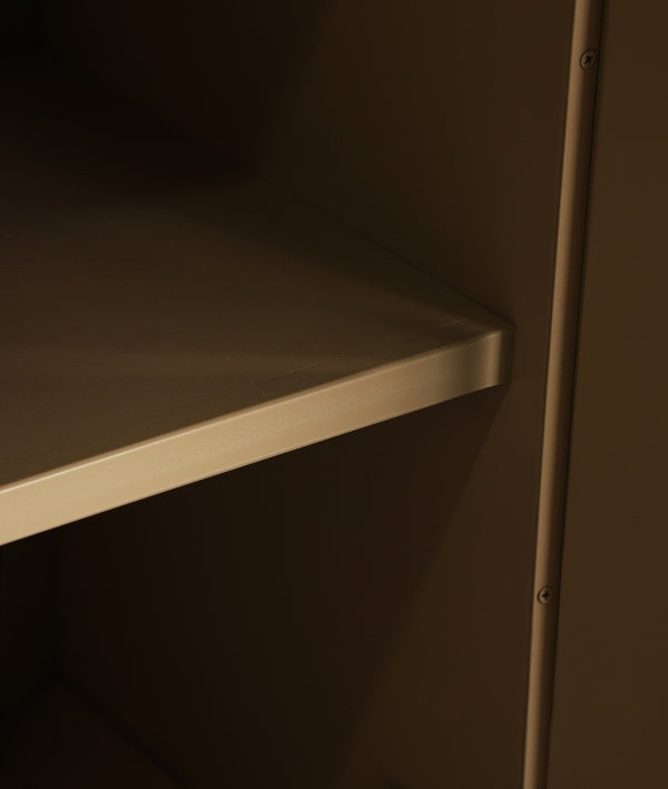BAEZA - Armario de 2 puertas de madera con acabado topo de 180 cm