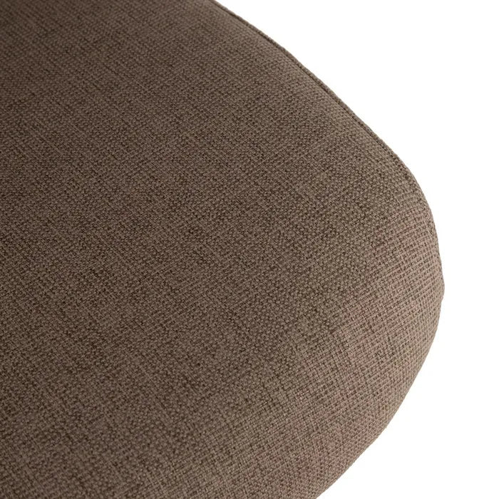 COLLIOURE - Silla de oficina con ruedas, tela color topo y metal, 67,5 × 62 × 114,5 cm