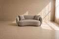 OTER - Sofá de 3 lugares de design em veludo cinzento claro – Conforto e elegância
