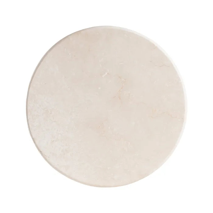 PORTEL - Mesa de centro de mármol/madera para salón 75 x 75 x 39 cm