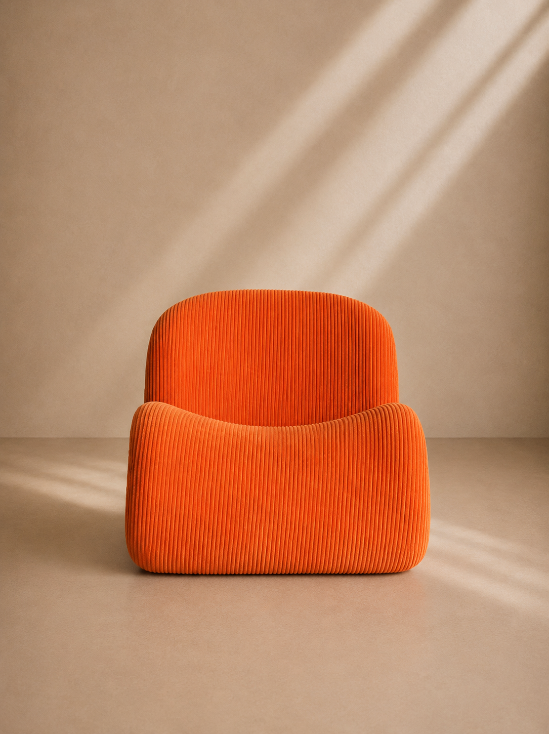 HARO - Fauteuil Design Sculptural Orange – Confort Contemporain pour hôtels, salon, réception