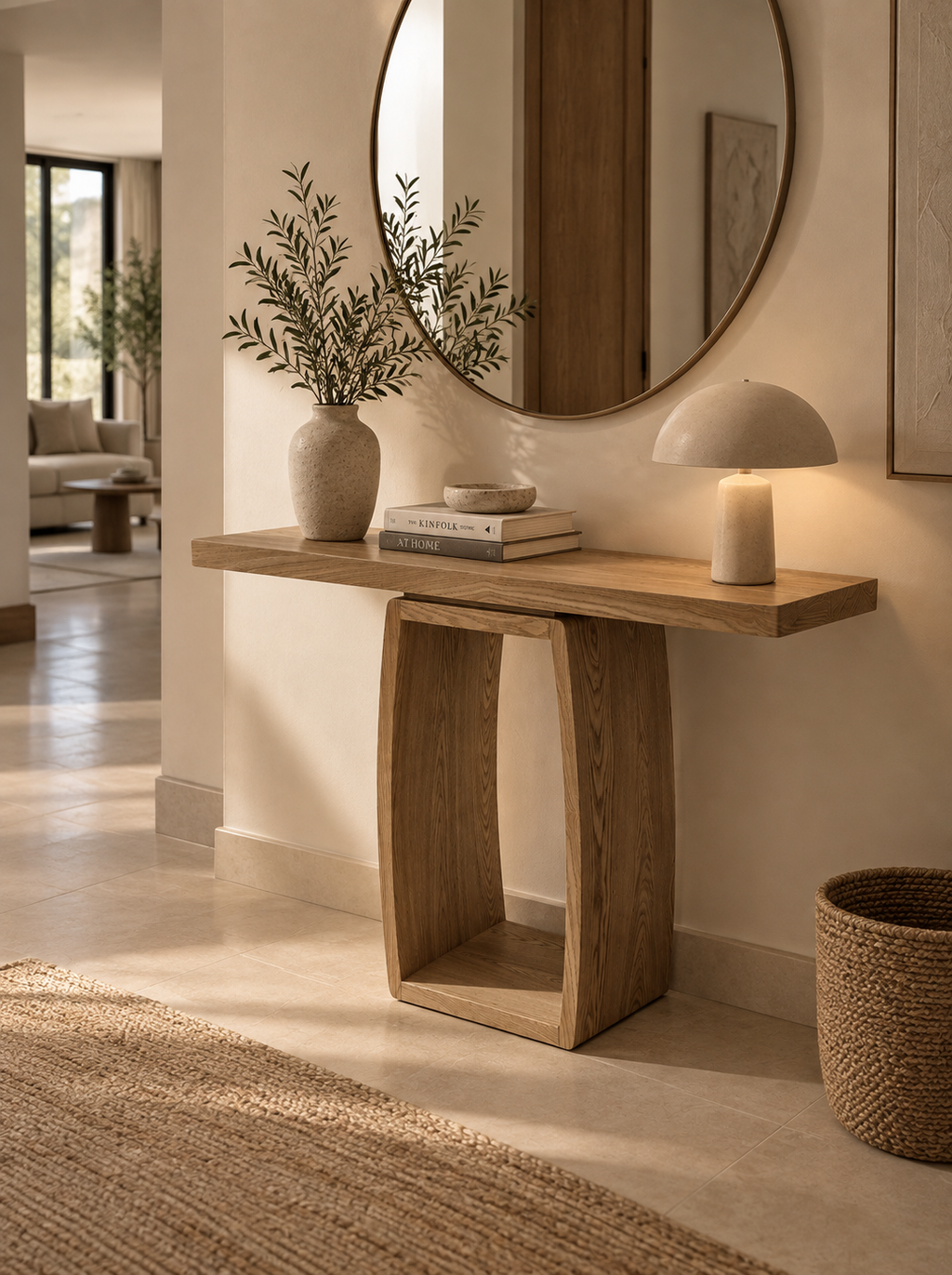 ILLANA - Console en frêne 120 cm