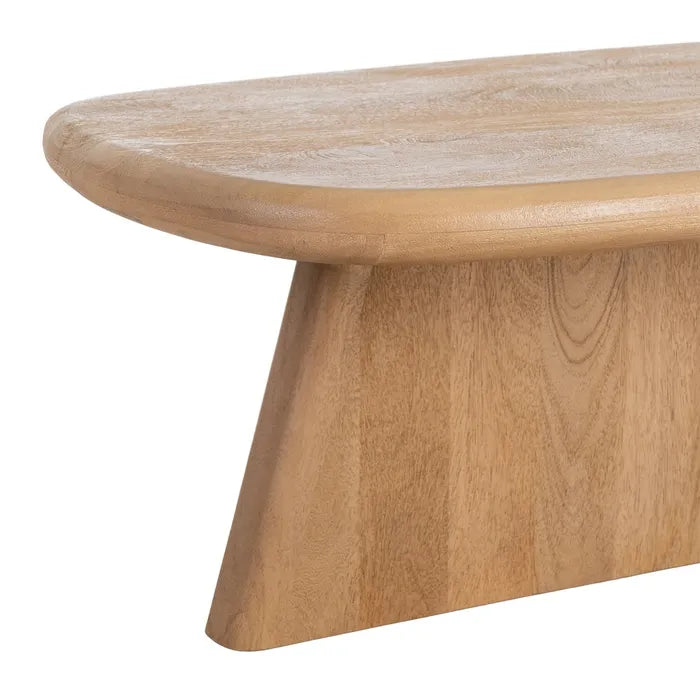 DAIMIEL - Mesa de centro de madera de acacia natural 120 x 60 cm
