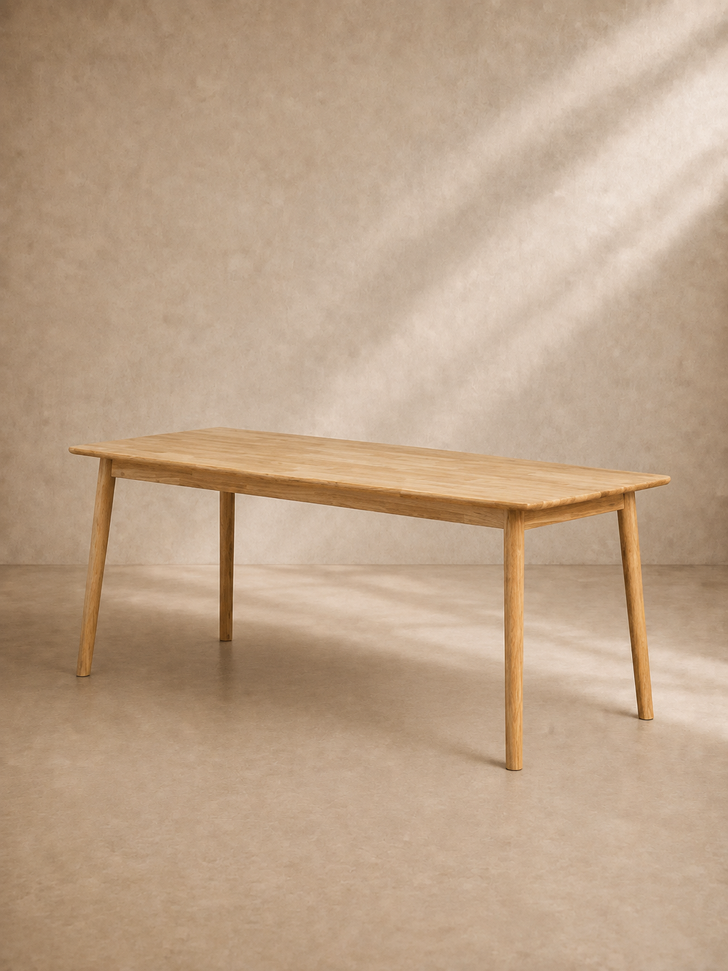 ILLETES - Mesa de comedor de madera natural 180 cm