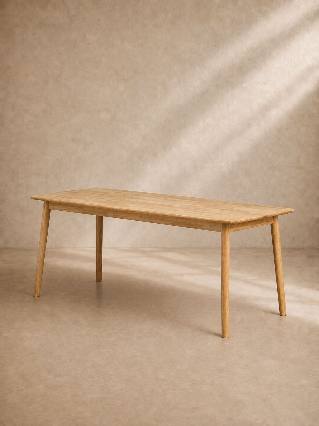 ILLETES - Mesa de comedor de madera natural 180 cm