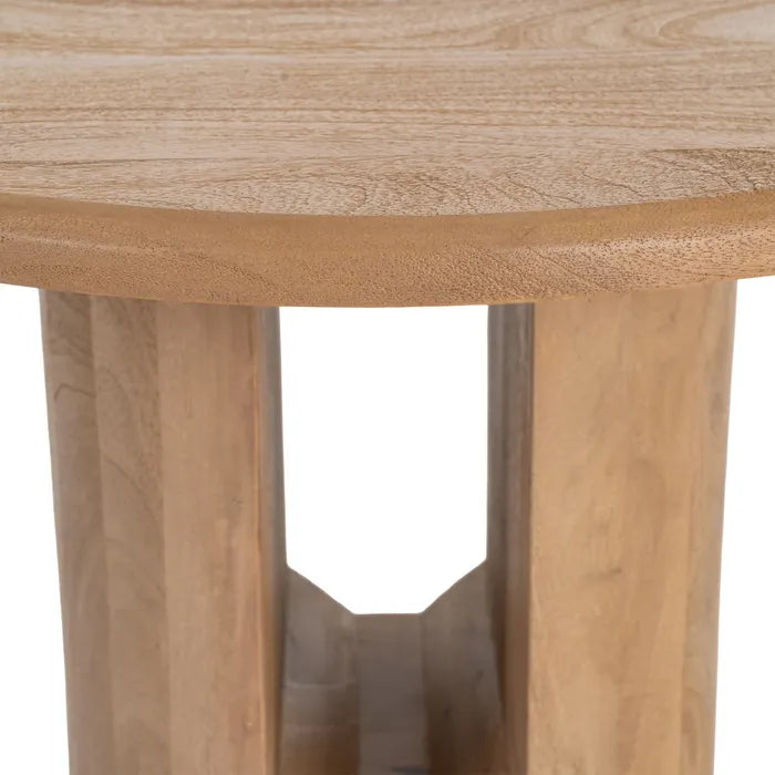 MOLINES - Mesa de centro madera de mango natural 60 x 60 x 40 cm