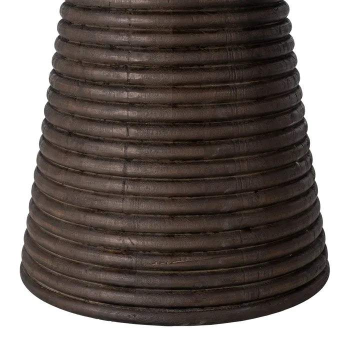 ANSO - Mesa de comedor de mármol y madera para salón 115 x 115 x 76 cm