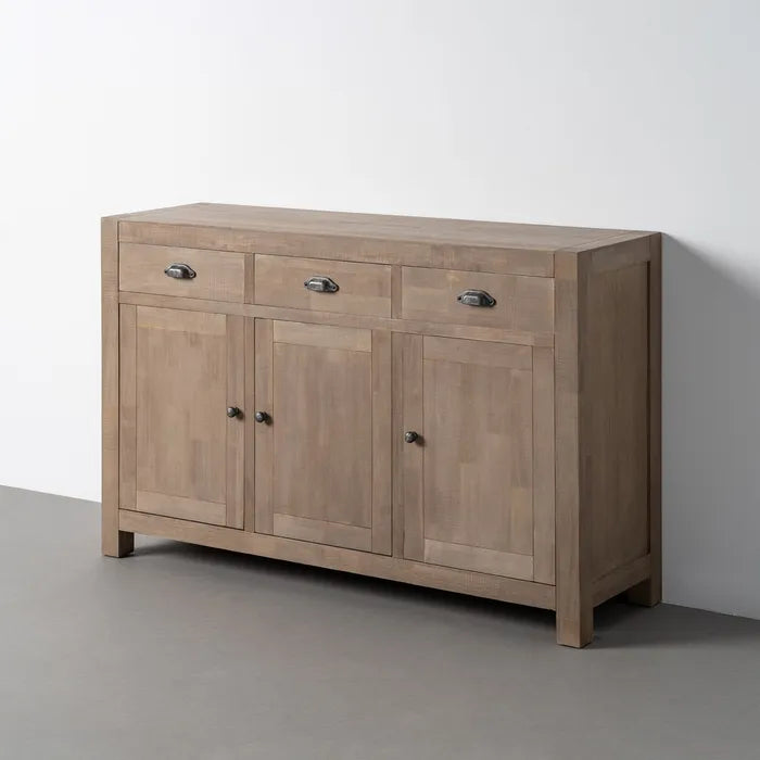ELVA - Aparador de madera de pino natural 140 cm