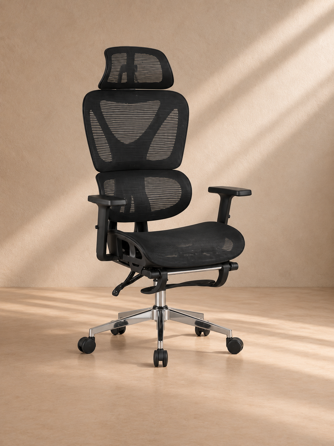 ARTAJ - Silla de oficina ergonómica de malla negra