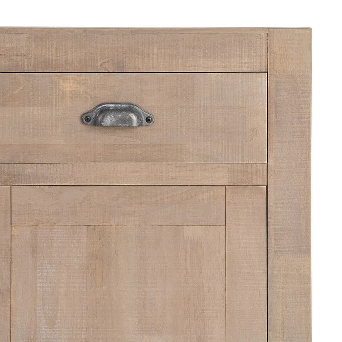 ELVA - Aparador de madera de pino natural 140 cm