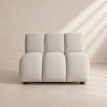 LAYOS - Module central de canapé modulable en tissu gris