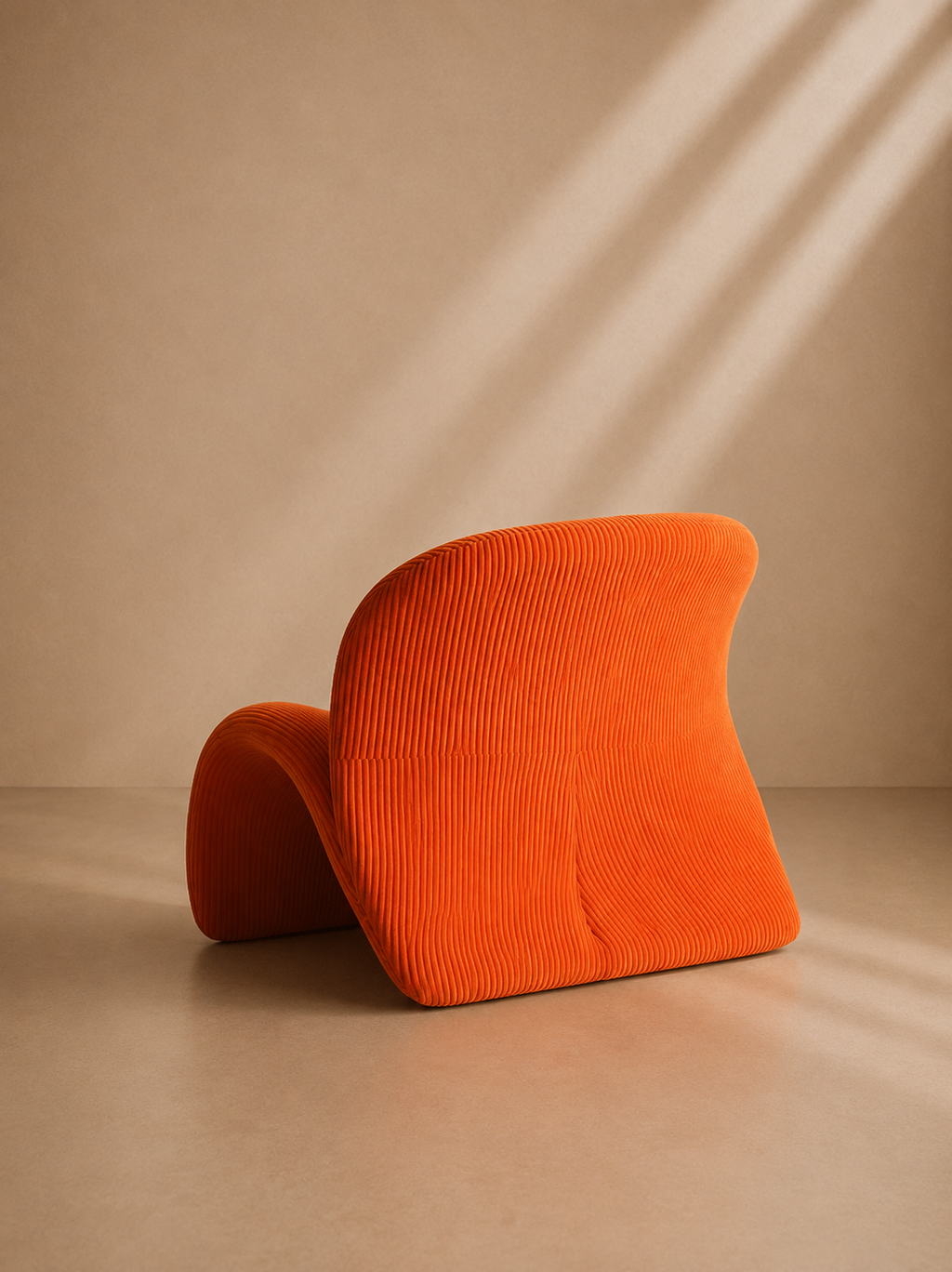 HARO - Fauteuil Design Sculptural Orange – Confort Contemporain pour hôtels, salon, réception