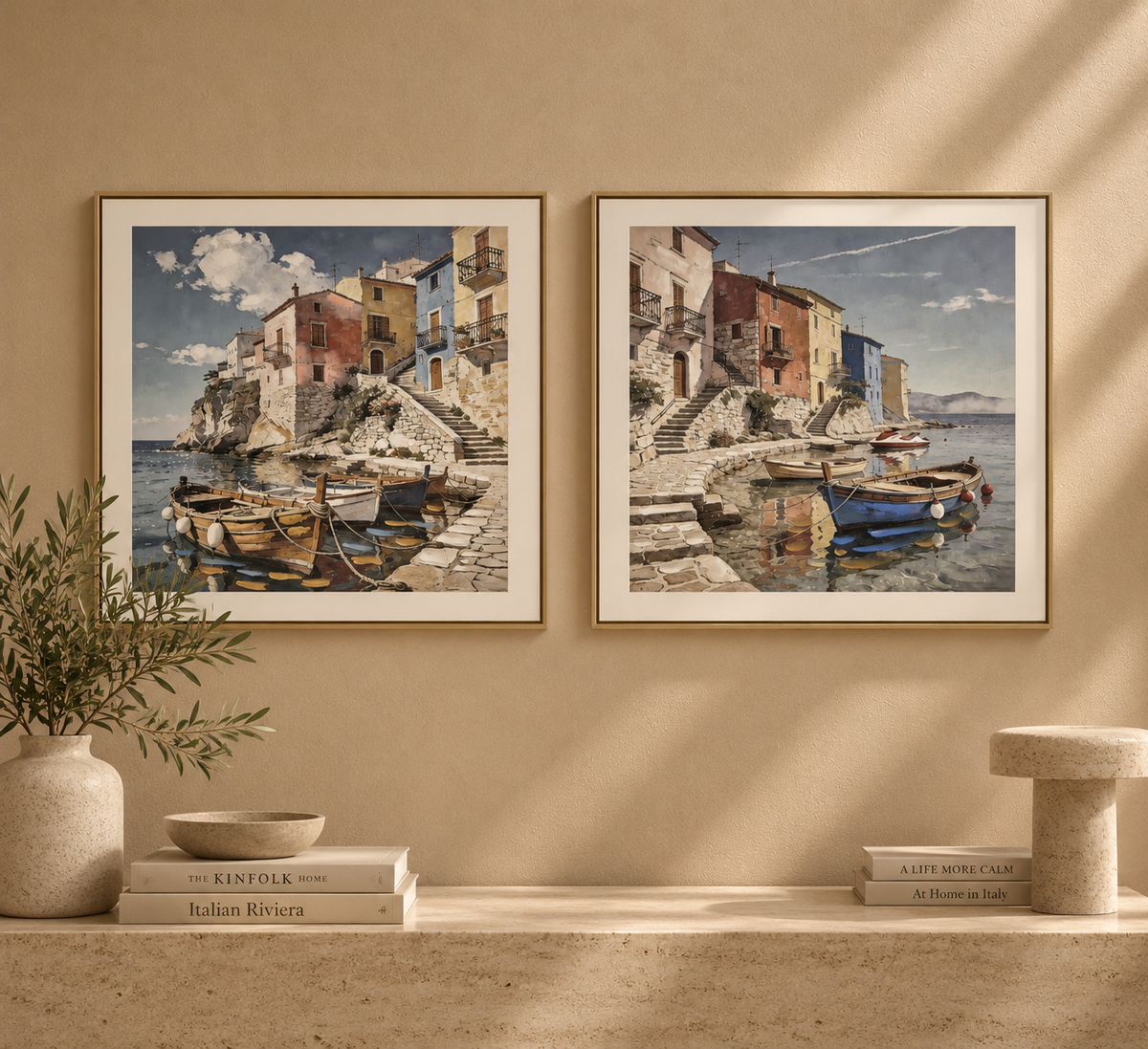 RIVA - Tableau Riviera Italienne 60 × 60 cm