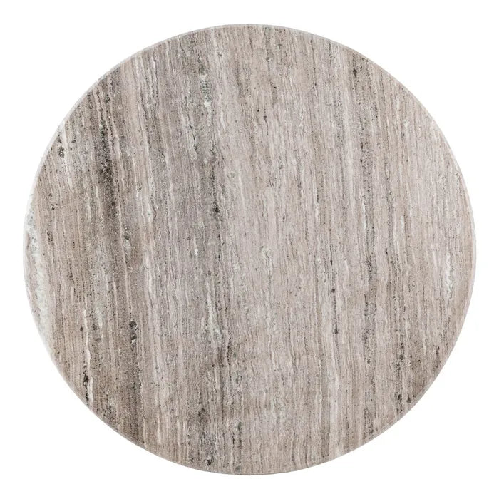ANSO - Mesa de comedor de mármol y madera para salón 115 x 115 x 76 cm