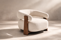 GALA - Sillón de diseño moderno en tejido y madera
