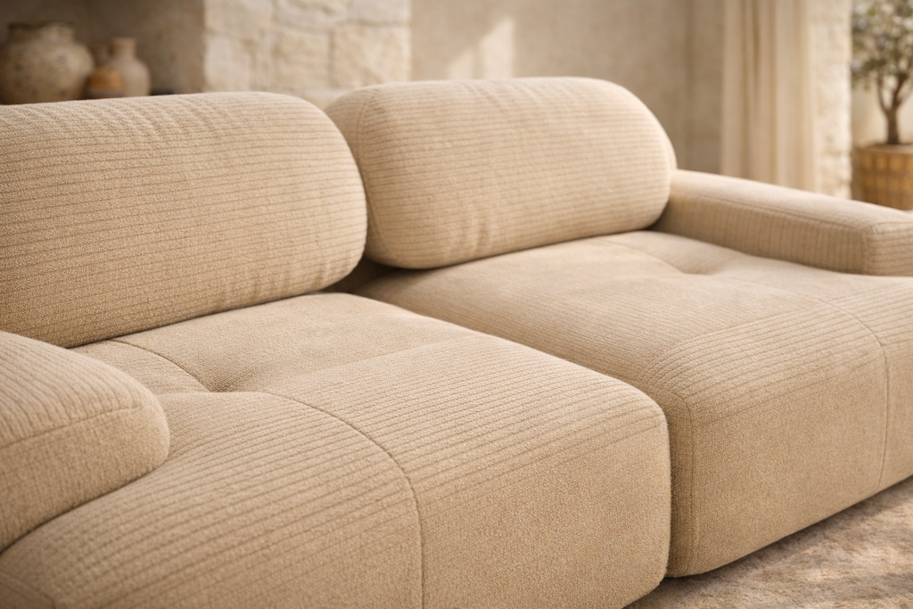 LIVIA – Cómodo sofá de terciopelo