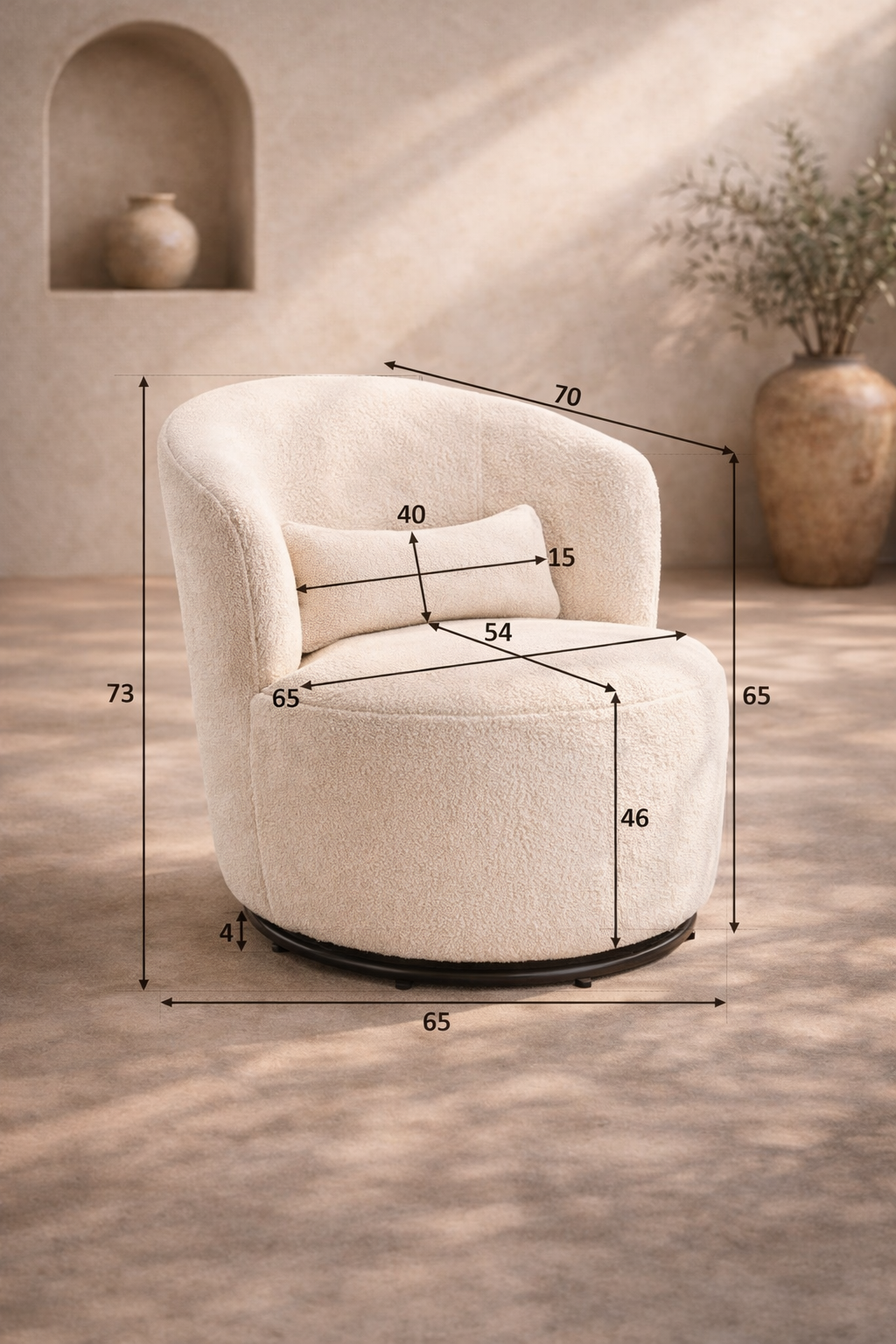 MERA - cómodo sillón de diseño blanco