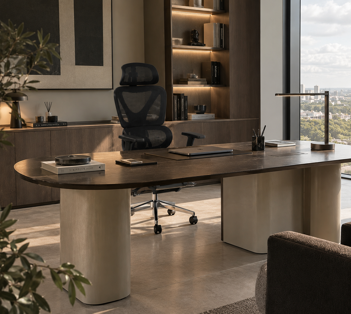 ARTAJ - Silla de oficina ergonómica de malla negra
