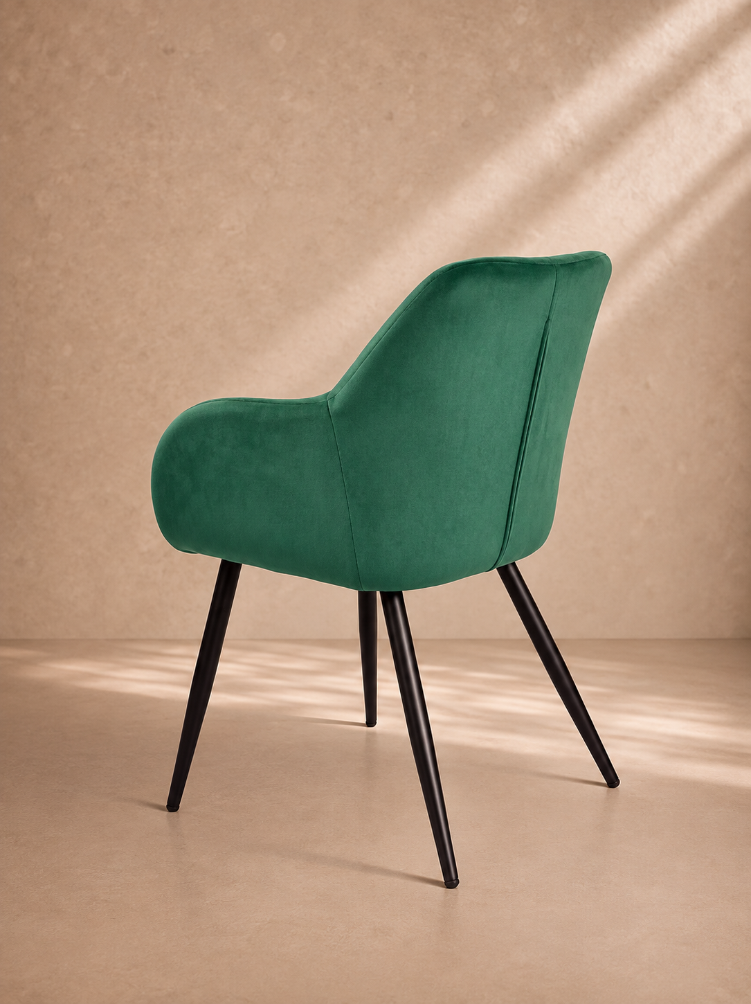 BERCIAL - Fauteuil design en velours vert – Élégance et confort