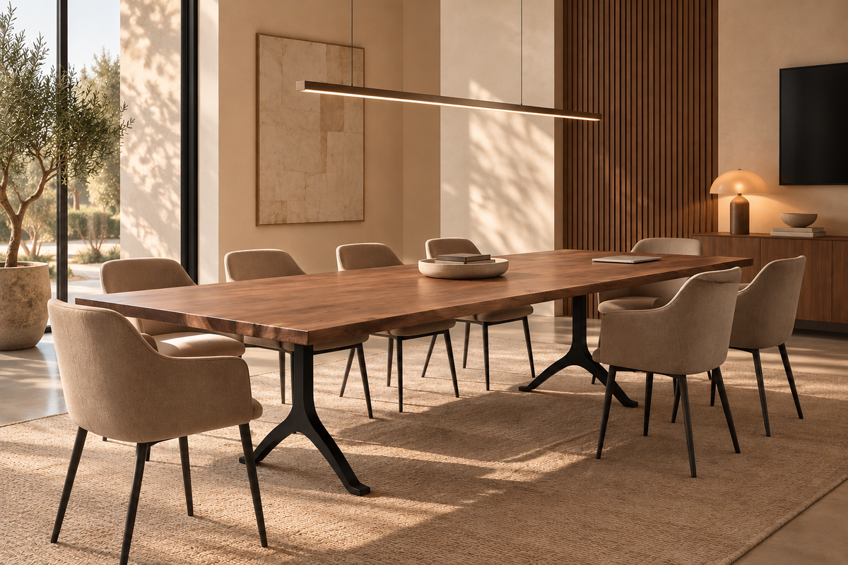 LAUTREC - Mesa polivalente madera metal 300 x 90 x 77 cm