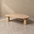 ONSARES - Mesa de centro de madera de olmo para salón 170 x 94 x 45 cm