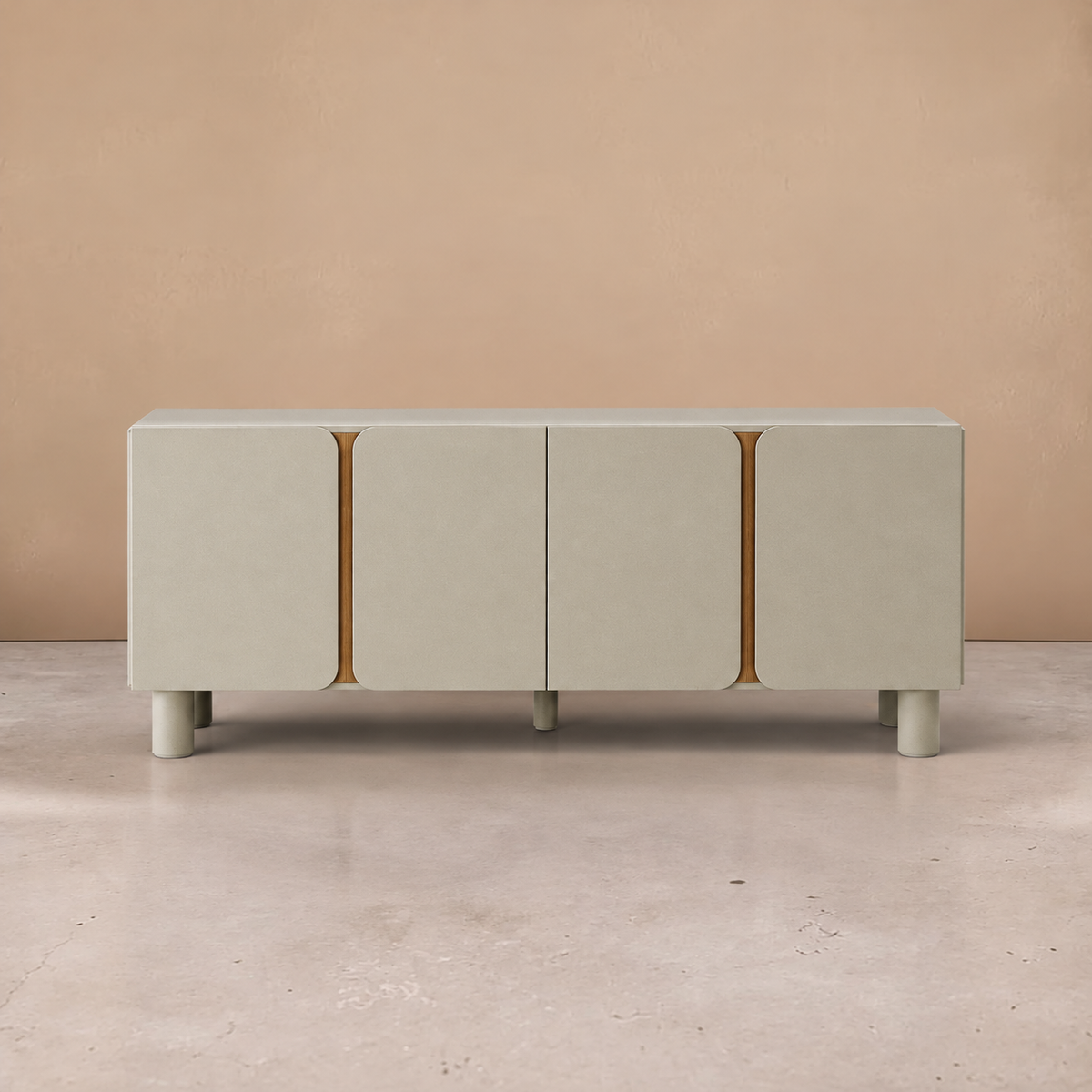 MELFI - Aparador color topo de madera MDF 180 cm