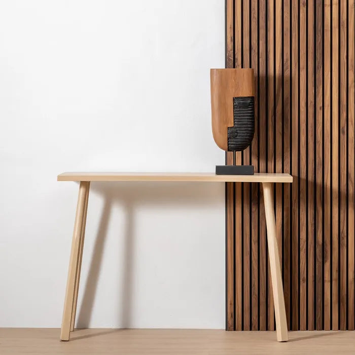 ALQUEZAR - Consola natural de MDF y madera de pino 106 cm