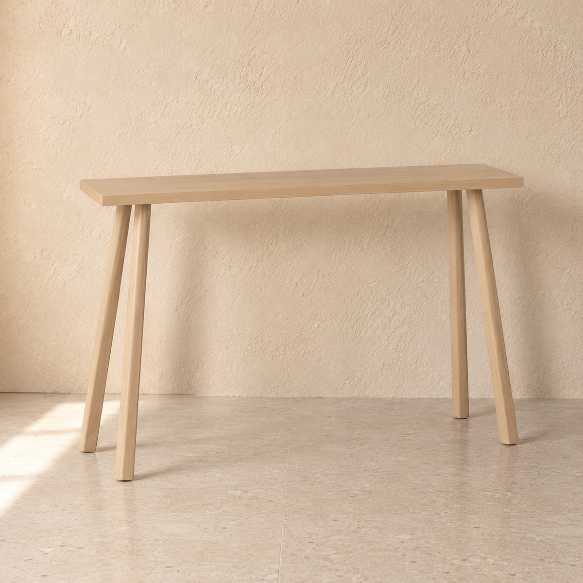 ALQUEZAR - Consola natural de MDF y madera de pino 106 cm