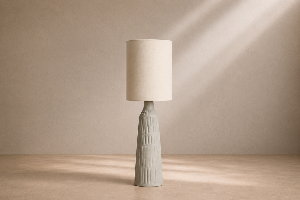 GLADY - Lampe de pied au design contemporain en céramique texturée