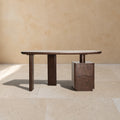 VÉZELAY - Bureau en MDF et placage noyer